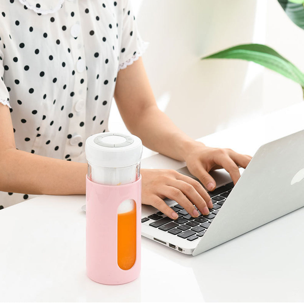 Portable USB Rechargeable Blender – 300ml Glass Smoothie Cup
